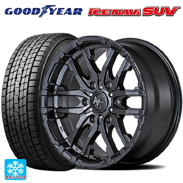2024年製 265/65R17 112Q グッドイヤー アイスナビ SUV # エムアイディー ナイトロパワー M26 クロスファング バレルブラック/ドリルド 17-8J 国産車用 スタッドレスタイヤホイール4本セット