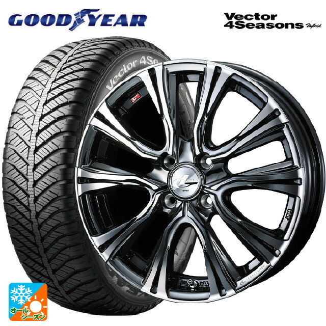 185/60R16 86H グッドイヤー ベクターフォーシーズンズ ハイブリッド ウェッズ レオニス VR BMCMC 16-6J 国産車用 オールシーズンタイヤホイール4本セット|タイヤホイール専門店コニシタイヤ