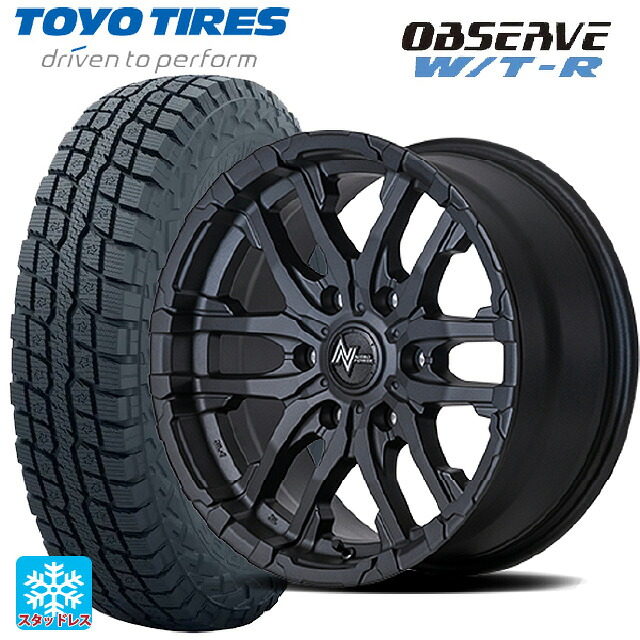 215/65R16 109/107Q トーヨー オブザーブ W/T-R エムアイディー ナイトロパワー M26 クロスファング ブラストブラック 16-6.5J 国産車用 スタッドレスタイヤホイール4本セット
