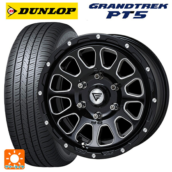 トヨタ ランドクルーザーFJ(240系)用 265/65R17 112H ダンロップ グラントレックPT5 エクシズルライン デルタフォース オーバル ブラックマシニング 新品サマータイヤホイール 4本セット|タイヤホイール専門店コニシタイヤ