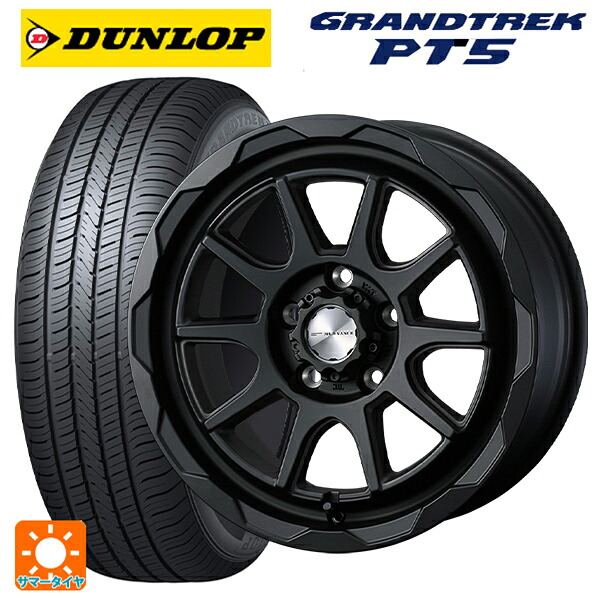215/70R16 100H ダンロップ グラントレックPT5 ウェッズ マッドヴァンス06 フルマットブラック 16-7J 国産車用 サマータイヤホイール4本セット 100,359円