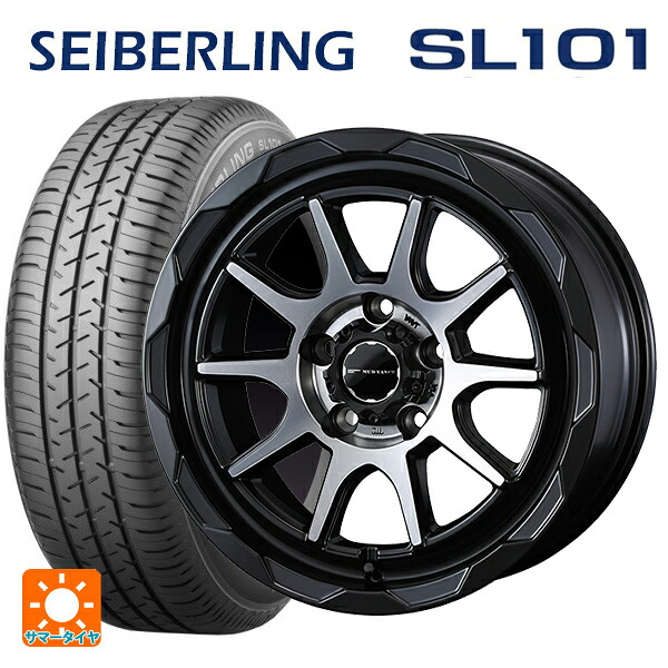 205/65R16 95S セイバーリング セイバーリング SL101(ブリヂストン工場生産） ウェッズ マッドヴァンス06 マットブラックポリッシュ 16-7J 国産車用 サマータイヤホイール4本セット