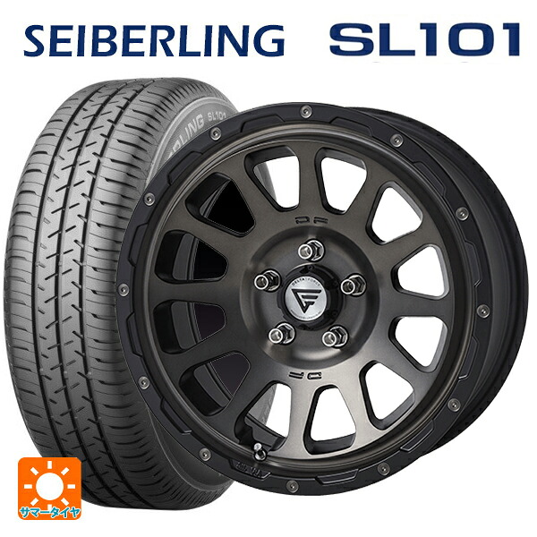 205/65R16 95S セイバーリング セイバーリング SL101(ブリヂストン工場生産） エクシズルライン デルタフォース オーバル マットスモークポリッシュ 16-7J 国産車用 サマータイヤホイール4本セット