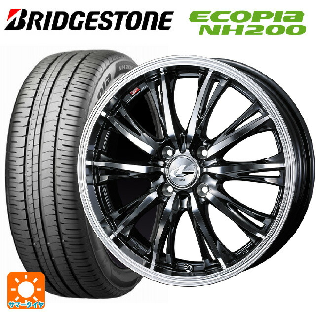 195/50R16 84V ブリヂストン エコピア NH200 正規品 ウェッズ レオニス RT BMCMC 16-6J 国産車用 サマータイヤホイール4本セット