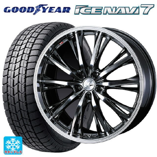 スズキ スイフトスポーツ(ZC33S)用 2025年製 185/55R16 83Q グッドイヤー アイスナビ7(数量限定) # ウェッズ レオニス RT BMCMC 新品スタッドレスタイヤホイール 4本セット