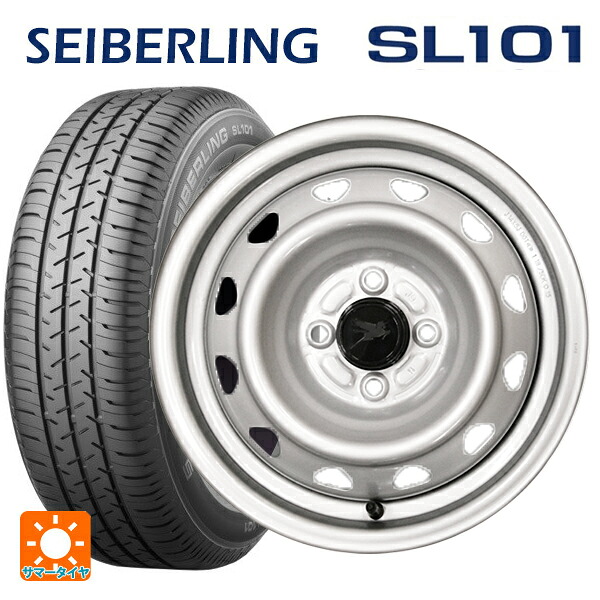 175/70R14 84S セイバーリング セイバーリング SL101(ブリヂストン工場生産) ウェッズ キャロウィン PC504S スチール(シルバー) 14-5J 国産車用 サマータイヤホイール4本セット