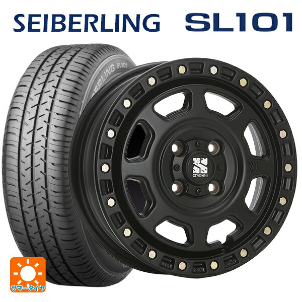 145/80R13 75S セイバーリング セイバーリング SL101(ブリヂストン工場生産） エムエルジェイ エクストリームJ XJ07 Satin Black 13-4J 国産車用 サマータイヤホイール4本セット