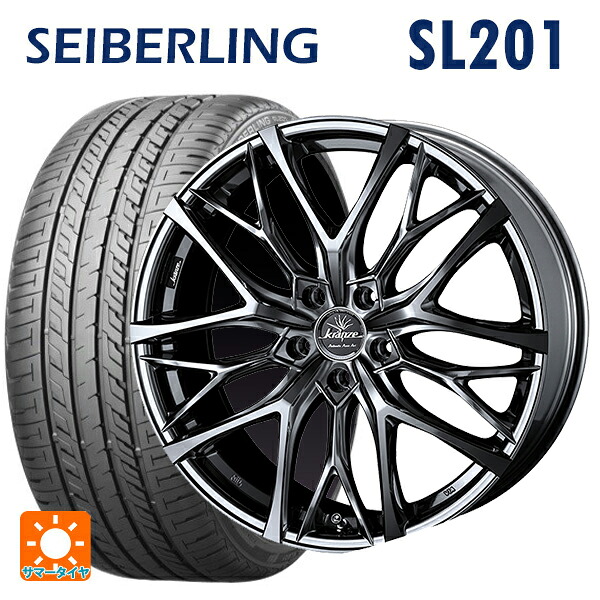 スズキ スイフトスポーツ(ZC33S)用 215/35R18 84W XL セイバーリング セイバーリング SL201(ブリヂストン工場生産） ウェッズ クレンツェ ウィーバル 100 エボ SBCポリッシュ 新品サマータイヤホイール 4本セット