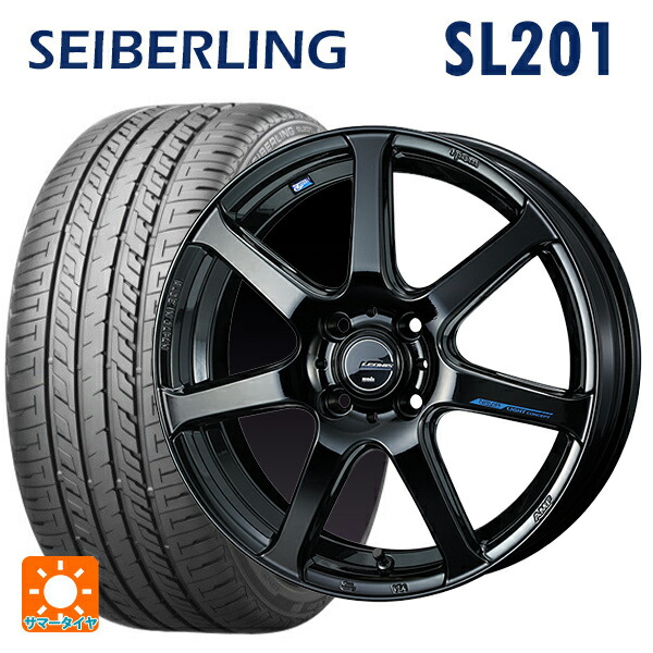 165/45R16 74V XL セイバーリング セイバーリング SL201(ブリヂストン工場生産） ウェッズ レオニス ナヴィア07 PBK 16-5J 国産車用 サマータイヤホイール4本セット｜タイヤホイール専門店コニシタイヤ