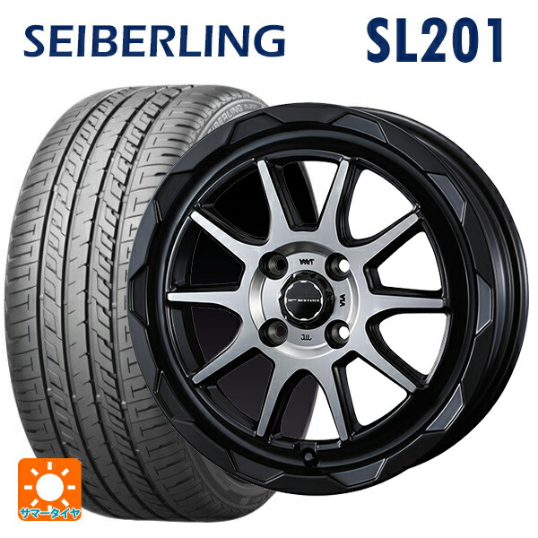 165/60R14 75H セイバーリング セイバーリング SL201(ブリヂストン工場生産） ウェッズ マッドヴァンス06 マットブラックポリッシュ 14-4.5J 国産車用 サマータイヤホイール4本セット
