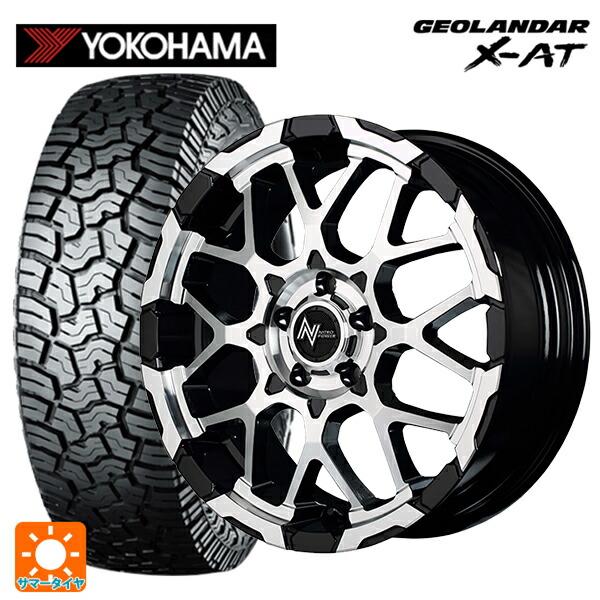 215/70R16 100/97Q ヨコハマ ジオランダー X-AT G016 ブラックレター 正規品 エムアイディー ナイトロパワー M28バレットエス ブラック/ミラーカット 16-7J 国産車用 サマータイヤホイール4本セット