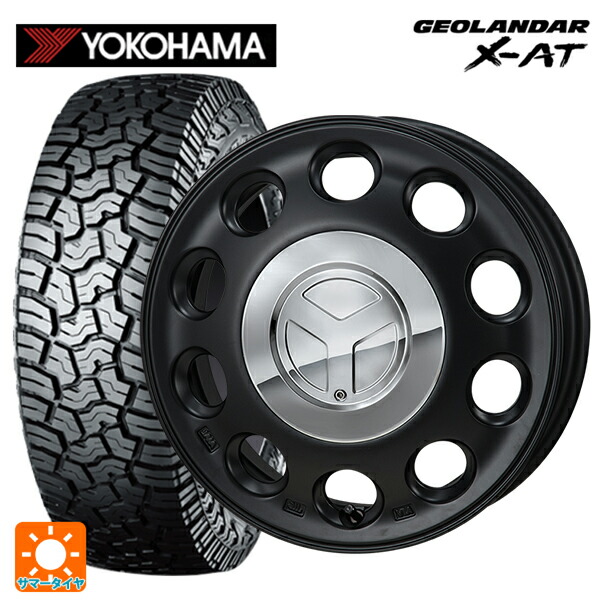 スズキ ハスラー(MR52/92S)用 165/65R14 81/78Q ヨコハマ ジオランダー X-AT G016 ブラックレター 正規品 ジャパン三陽 モンツァ ピエディーノ セミグロスブラック 新品サマータイヤホイール 4本セット
