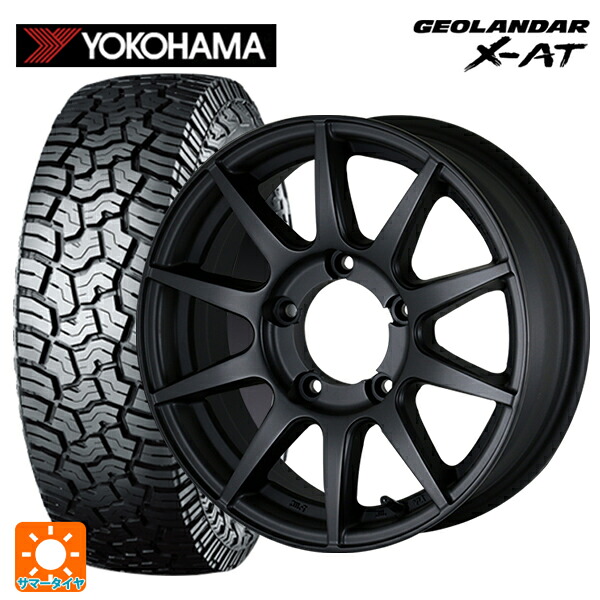 スズキ ジムニー(64系)用 215/70R16 100/97Q ヨコハマ ジオランダー X-AT G016 ブラックレター 正規品 ドゥオール CST ゼロワンハイパー XJ FBK 新品サマータイヤホイール 5本セット