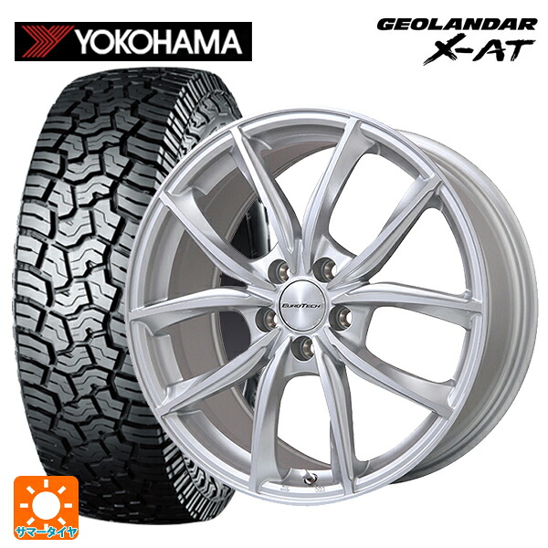 ランドローバー レンジローバー ヴェラール(LY系)用 255/60R18 117/114Q ヨコハマ ジオランダー X-AT G016 ブラックレター 正規品 ユーロテック VPライン シルバーポリッシュ 新品サマータイヤホイール 4本セット｜タイヤホイール専門店コニシタイヤ