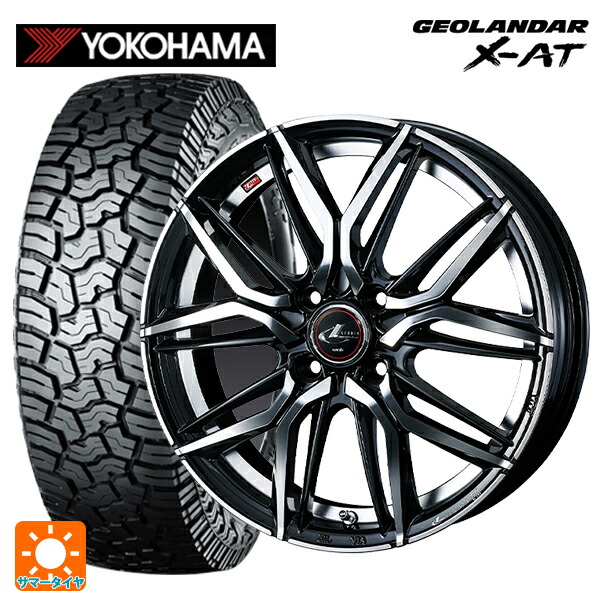 155/65R14 78/75Q ヨコハマ ジオランダー X-AT G016 ブラックレター 正規品 ウェッズ レオニス LM PBMC 14-4.5J 国産車用 サマータイヤホイール4本セット