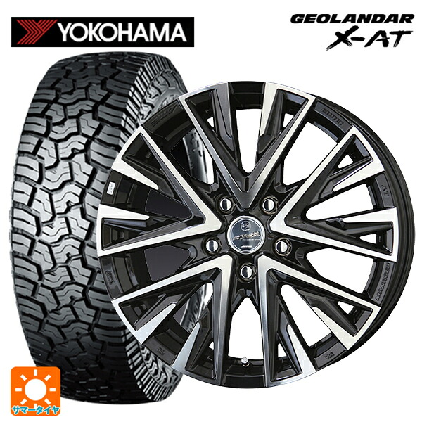 ミツオカ バディ()用 235/70R16 104/101Q ヨコハマ ジオランダー X-AT G016 ブラックレター 正規品 共豊 スマック レジーナ サファイアブラックポリッシュ 新品サマータイヤホイール 4本セット