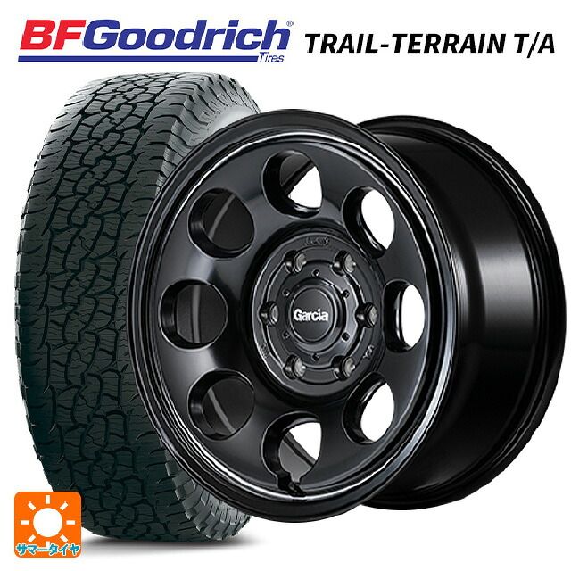 265/65R17 112T BFグッドリッチ トレイルテレーン T/A ホワイトレター 正規品 エムアイディー ガルシア パーム8 セミグロスブラック/ウ゛ァーレイポリッシュ 17-8J 国産車用 サマータイヤホイール4本セット｜タイヤホイール専門店コニシタイヤ