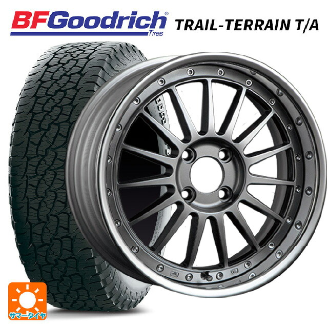 225/65R17 102T BFグッドリッチ トレイルテレーン T/A ホワイトレター 正規品 # タナベ SSR プロフェッサー TF1R チタンシルバー 17-7J 国産車用 サマータイヤホイール4本セット｜タイヤホイール専門店コニシタイヤ