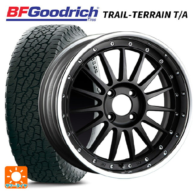 225/65R17 102T BFグッドリッチ トレイルテレーン T/A ホワイトレター 正規品 # タナベ SSR プロフェッサー TF1R フラットブラック 17-7J 国産車用 サマータイヤホイール4本セット｜タイヤホイール専門店コニシタイヤ