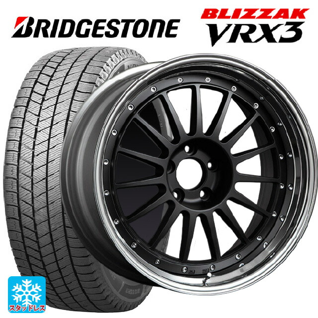 225/40R19 93Q XL ブリヂストン ブリザック VRX3 正規品 # タナベ SSR プロフェッサー TF1 フラットブラック 19-8J 国産車用 スタッドレスタイヤホイール4本セット|タイヤホイール専門店コニシタイヤ