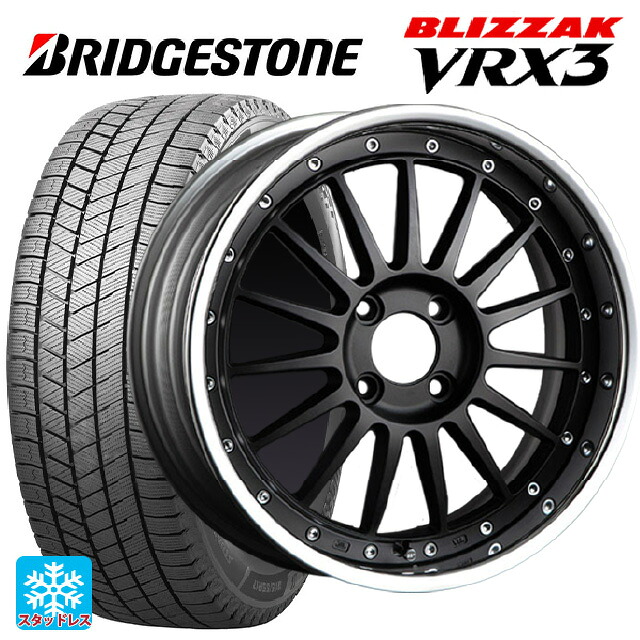 205/45R17 84Q ブリヂストン ブリザック VRX3 正規品 # タナベ SSR プロフェッサー TF1R フラットブラック 17-7J 国産車用 スタッドレスタイヤホイール4本セット