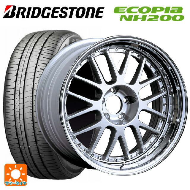215/45R18 93W XL ブリヂストン エコピア NH200 正規品 タナベ SSR プロフェッサー MS1 シルバー 18-7J 国産車用 サマータイヤホイール4本セット