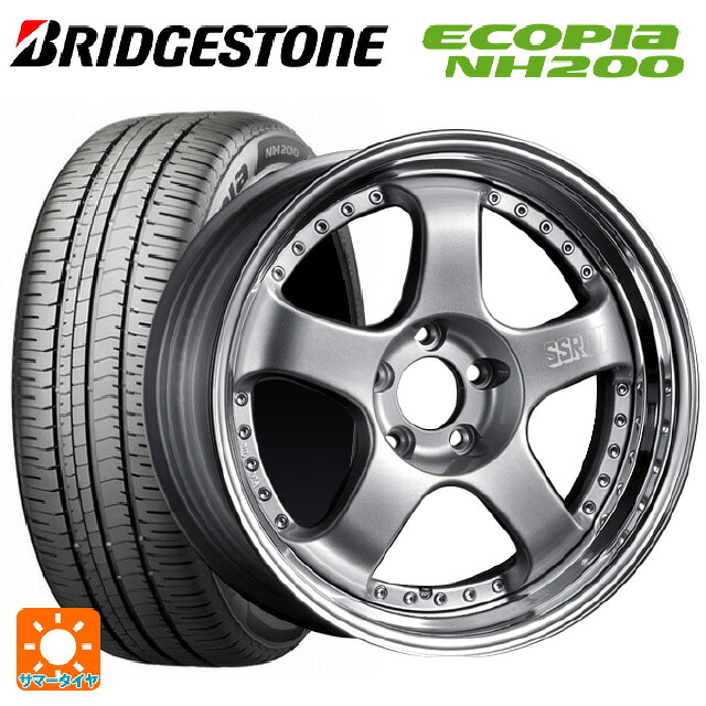 215/45R18 93W XL ブリヂストン エコピア NH200 正規品 タナベ SSR プロフェッサー SP1 シルバー 18-7J 国産車用 サマータイヤホイール4本セット