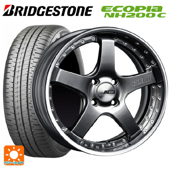 185/60R16 86H ブリヂストン エコピア NH200C 正規品 タナベ SSR プロフェッサー SP4R チタンシルバー 16-6.5J 国産車用 サマータイヤホイール4本セット|タイヤホイール専門店コニシタイヤ