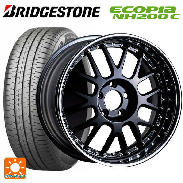 185/60R16 86H ブリヂストン エコピア NH200C 正規品 タナベ SSR プロフェッサー MS1R ブラック 16-6.5J 国産車用 サマータイヤホイール4本セット|タイヤホイール専門店コニシタイヤ