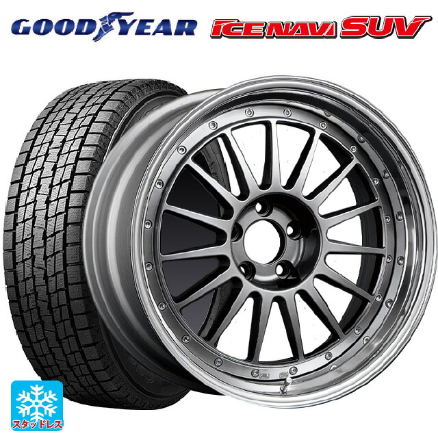 2024年製 235/55R18 100Q グッドイヤー アイスナビ SUV # タナベ SSR プロフェッサー TF1 チタンシルバー 18-8J 国産車用 スタッドレスタイヤホイール4本セット