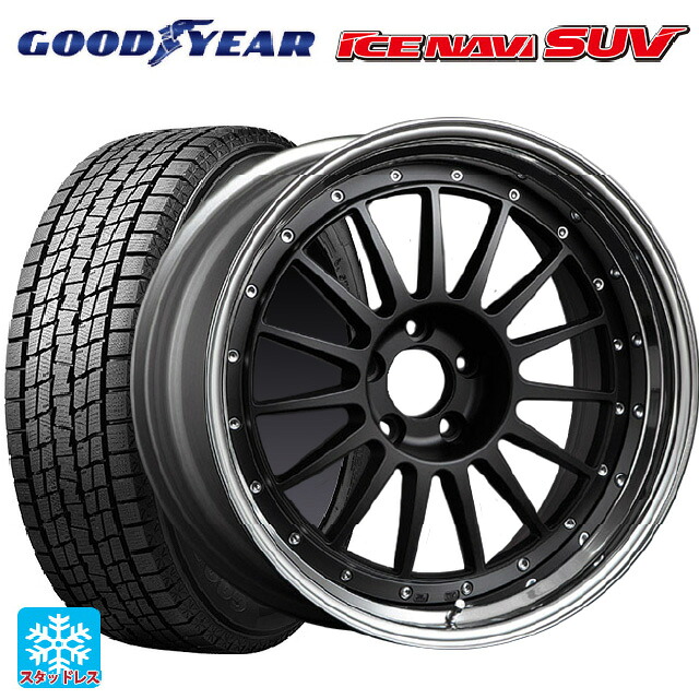 2024年製 235/55R18 100Q グッドイヤー アイスナビ SUV # タナベ SSR プロフェッサー TF1 フラットブラック 18-8J 国産車用 スタッドレスタイヤホイール4本セット