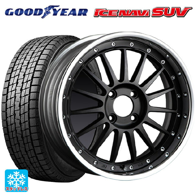 225/60R17 99Q グッドイヤー アイスナビ SUV # タナベ SSR プロフェッサー TF1R フラットブラック 17-7J 国産車用 スタッドレスタイヤホイール4本セット|タイヤホイール専門店コニシタイヤ