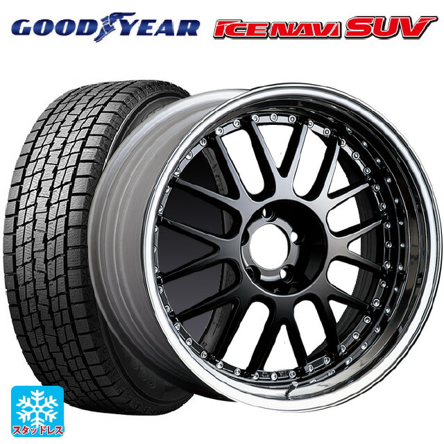 2024年製 235/55R18 100Q グッドイヤー アイスナビ SUV # タナベ SSR プロフェッサー MS1 ブラック 18-8J 国産車用 スタッドレスタイヤホイール4本セット