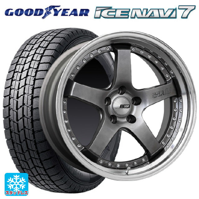 2024年製 235/50R18 97Q グッドイヤー アイスナビ7(数量限定) # タナベ SSR プロフェッサー SP4 チタンシルバー 18-8J 国産車用 スタッドレスタイヤホイール4本セット|タイヤホイール専門店コニシタイヤ