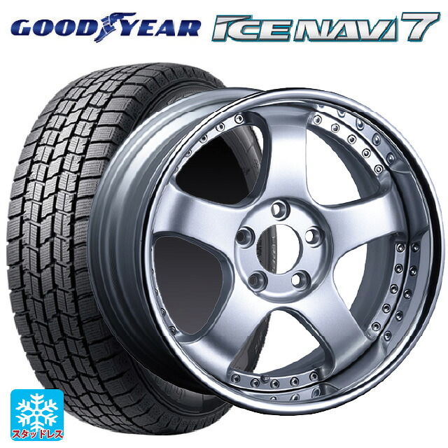 2025年製 195/65R16 92Q グッドイヤー アイスナビ7(数量限定) タナベ SSR プロフェッサー SP1R シルバー 16-6.5J 国産車用 スタッドレスタイヤホイール4本セット