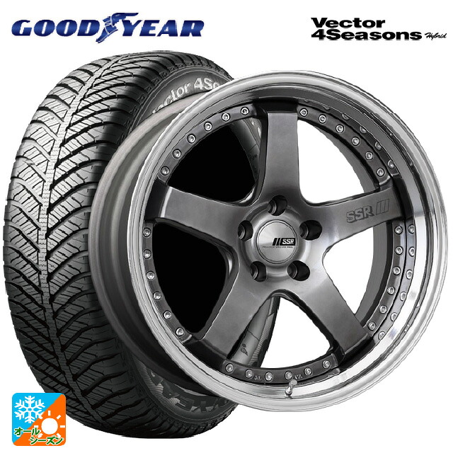 トヨタ カローラ スポーツ(210系)用 225/40R18 92H XL グッドイヤー ベクターフォーシーズンズ ハイブリッド タナベ SSR プロフェッサー SP4 チタンシルバー 新品オールシーズンタイヤホイール 4本セット|タイヤホイール専門店コニシタイヤ