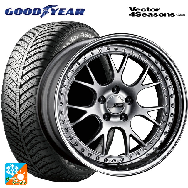 トヨタ カローラ スポーツ(210系)用 225/40R18 92H XL グッドイヤー ベクターフォーシーズンズ ハイブリッド タナベ SSR プロフェッサー MS3 シルバー 新品オールシーズンタイヤホイール 4本セット|タイヤホイール専門店コニシタイヤ