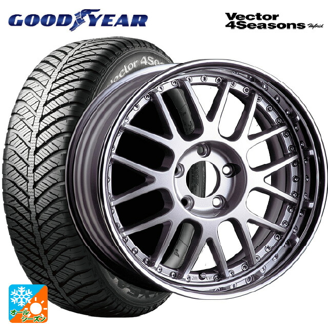 185/55R16 83H グッドイヤー ベクターフォーシーズンズ ハイブリッド タナベ SSR プロフェッサー MS1R シルバー 16-6.5J 国産車用 オールシーズンタイヤホイール4本セット｜タイヤホイール専門店コニシタイヤ