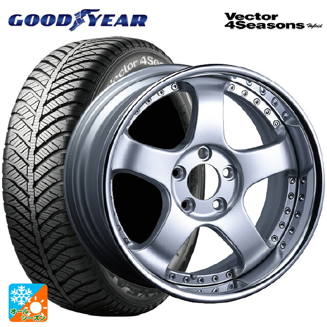 185/55R16 83H グッドイヤー ベクターフォーシーズンズ ハイブリッド タナベ SSR プロフェッサー SP1R シルバー 16-6.5J 国産車用 オールシーズンタイヤホイール4本セット｜タイヤホイール専門店コニシタイヤ