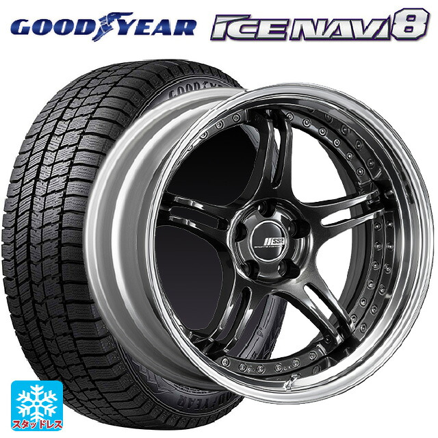 トヨタ カローラ スポーツ(210系)用 225/40R18 92Q XL グッドイヤー アイスナビ8 タナベ SSR プロフェッサー SPX プリズムダークガンメタ 新品スタッドレスタイヤホイール 4本セット