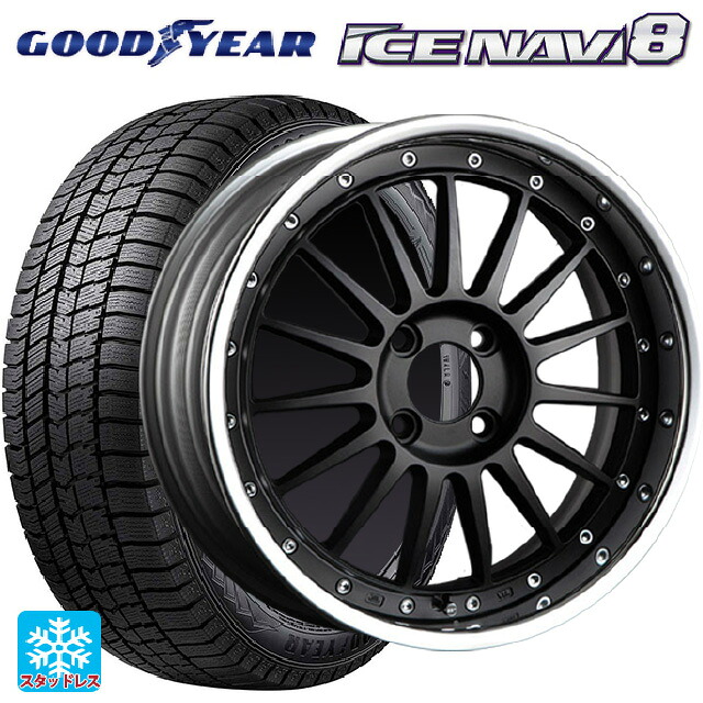 205/55R17 95Q XL グッドイヤー アイスナビ8 タナベ SSR プロフェッサー TF1R フラットブラック 17-7J 国産車用 スタッドレスタイヤホイール4本セット
