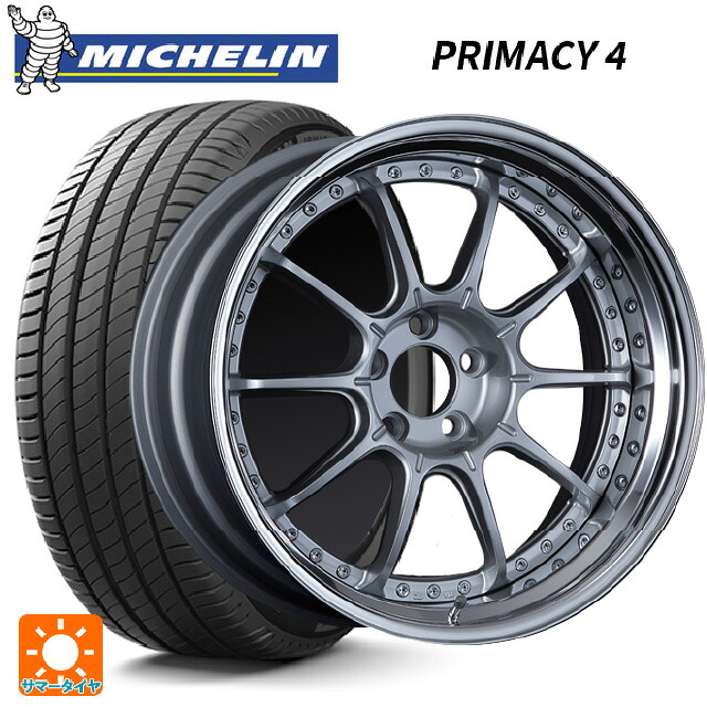 225/50R18 95V DT1(ホンダ承認) ミシュラン 正規品 プライマシー4 タナベ SSR プロフェッサー SP5 ハイブライトシルバー 18-7J 国産車用 サマータイヤホイール4本セット