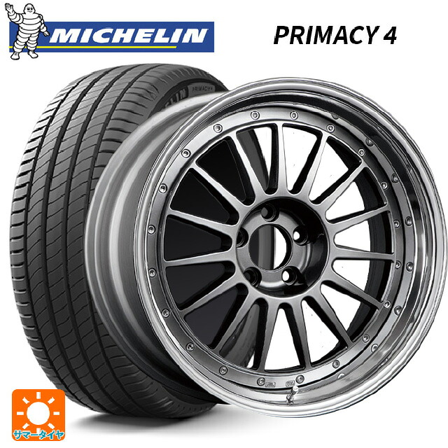 225/50R18 95V DT1(ホンダ承認) ミシュラン 正規品 プライマシー4 タナベ SSR プロフェッサー TF1 チタンシルバー 18-7J 国産車用 サマータイヤホイール4本セット