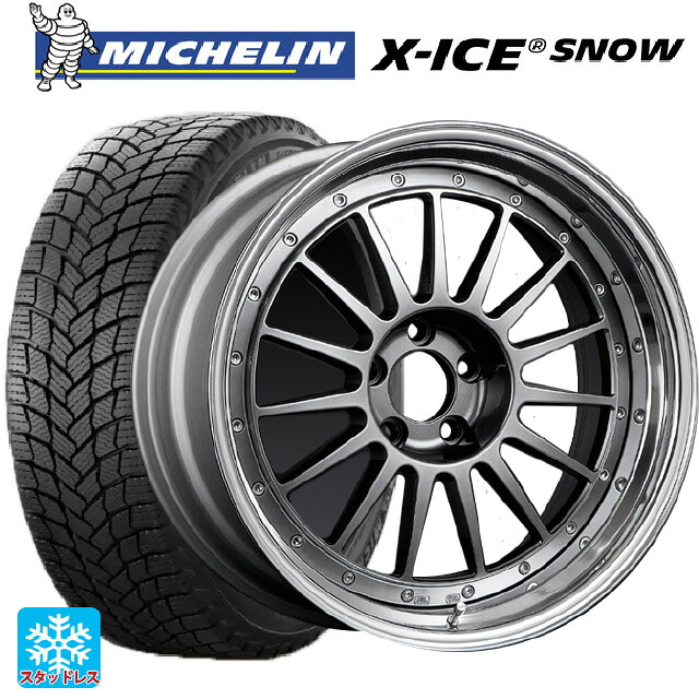 245/40R18 97H XL ミシュラン 正規品 エックスアイス スノー タナベ SSR プロフェッサー TF1 チタンシルバー 18-8J 国産車用 スタッドレスタイヤホイール4本セット
