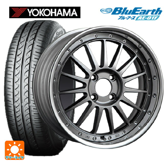 185/55R16 83V ヨコハマ ブルーアース AE01F タナベ SSR プロフェッサー TF1R チタンシルバー 16-6.5J 国産車用 サマータイヤホイール4本セット