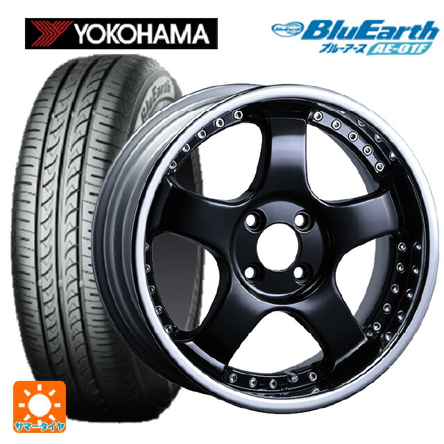 185/55R16 83V ヨコハマ ブルーアース AE01F タナベ SSR プロフェッサー SP1R ブラック 16-6.5J 国産車用 サマータイヤホイール4本セット