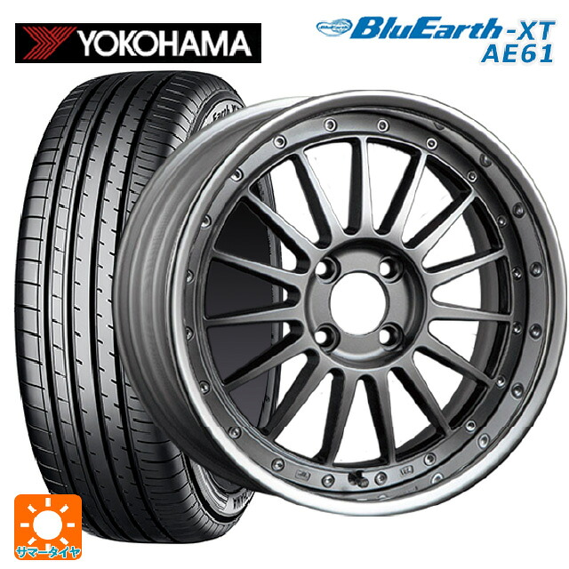 215/55R17 94V ヨコハマ ブルーアースXT AE61 タナベ SSR プロフェッサー TF1R チタンシルバー 17-7J 国産車用 サマータイヤホイール4本セット｜タイヤホイール専門店コニシタイヤ