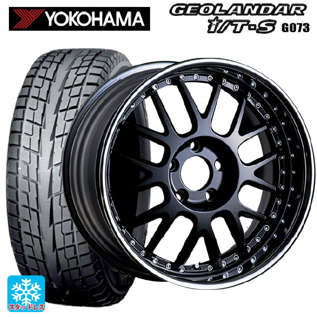 2025年製 215/60R17 96Q ヨコハマ ジオランダー ITS G073 正規品 タナベ SSR プロフェッサー MS1R ブラック 17-7J 国産車用 スタッドレスタイヤホイール4本セット 172,855円