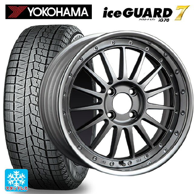 195/65R16 92Q ヨコハマ アイスガード7(IG70) # タナベ SSR プロフェッサー TF1R チタンシルバー 16-6.5J 国産車用 スタッドレスタイヤホイール4本セット|タイヤホイール専門店コニシタイヤ