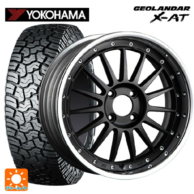 185/60R16 86H ヨコハマ ジオランダー X-AT G016 ブラックレター 正規品 タナベ SSR プロフェッサー TF1R フラットブラック 16-6.5J 国産車用 サマータイヤホイール4本セット